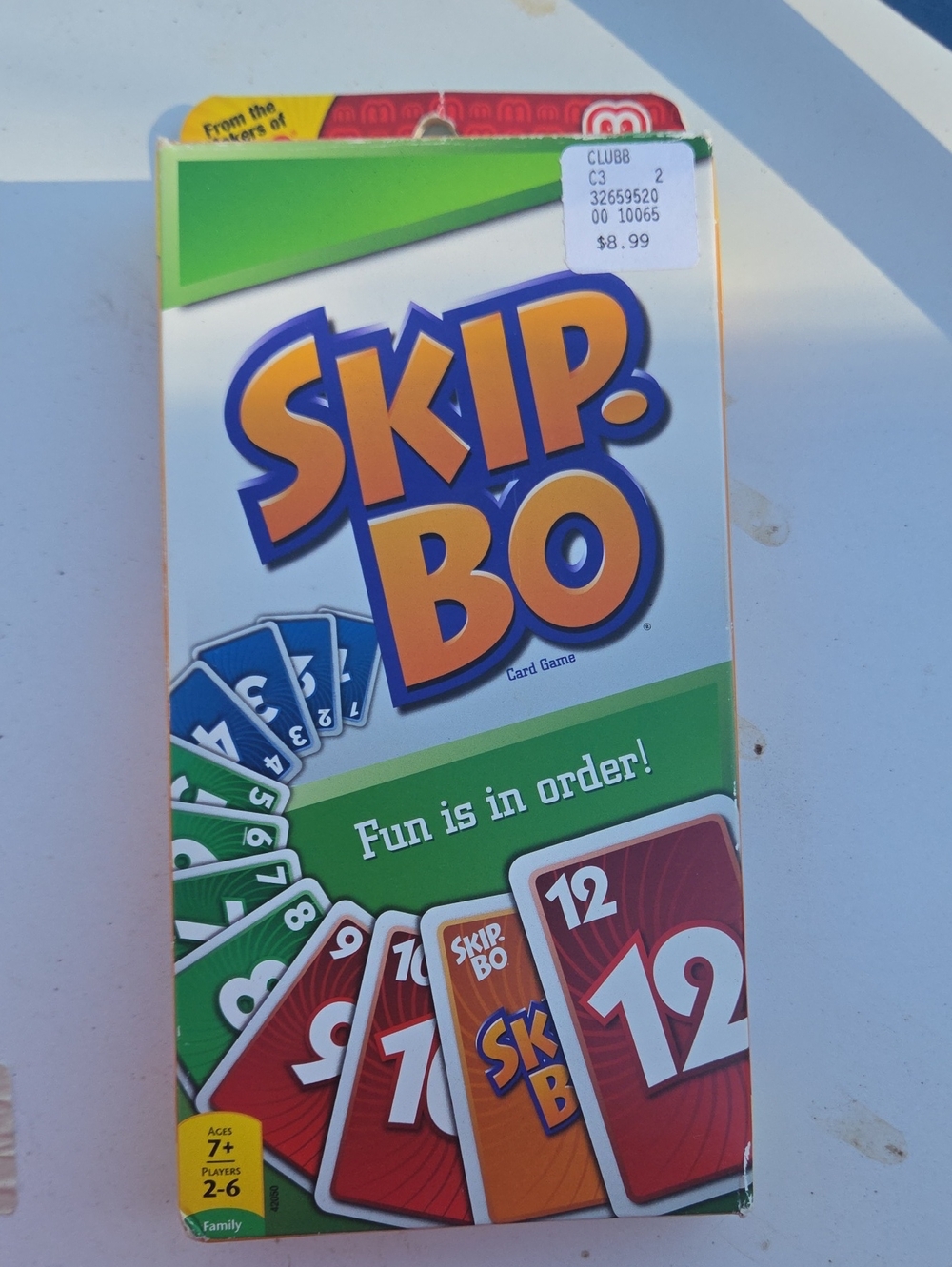 Mattel Skip-Bo Card Game - Green, Red, Blue, Orange